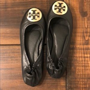 Tory Burch Black Flats